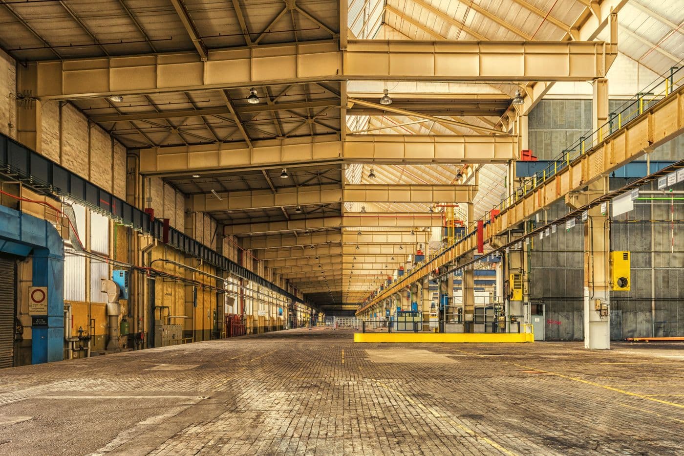 Interior of a working manufacturing plant